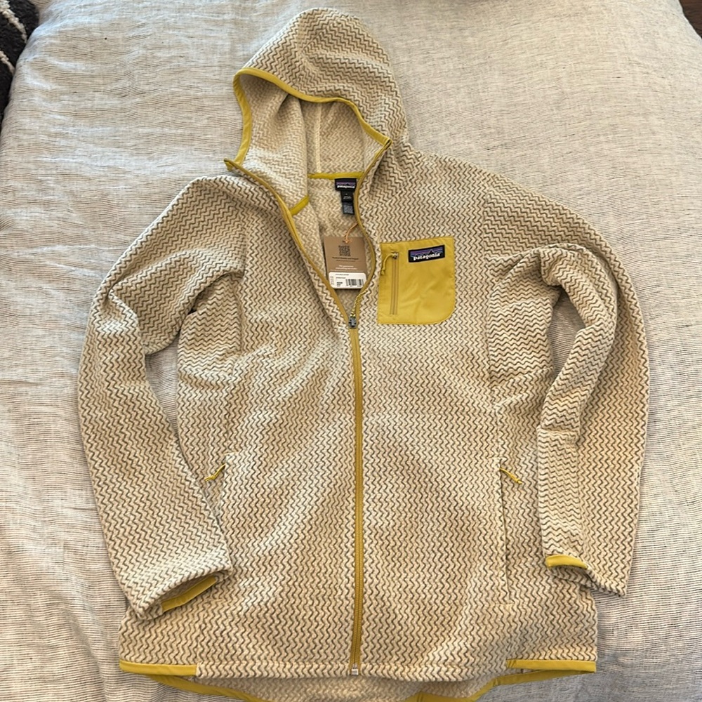 Patagonia R1 Air Full Zip Jacket Size Large Womens Buttercup Yellow NWT $179
